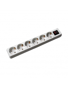 BLOCO 6x2P+T - COM INTERRUPTOR - BRANCO