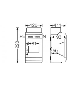 QUADRO SALIENTE ESTANQUE IP54 - 1 FILA 4 MODULOS 2
