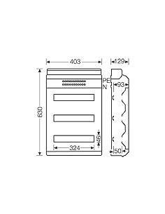QUADRO SALIENTE ESTANQUE IP54 - 3 FILAS 54 MODULOS 2