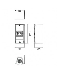 QUADRO DE DISTRIBUIÇÃO MONTAGEM SALIENTE 1 FILA 4 MÓDULOS BRANCO 2
