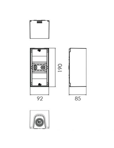 QUADRO DE DISTRIBUIÇÃO MONTAGEM SALIENTE 1 FILA 4 MÓDULOS BRANCO