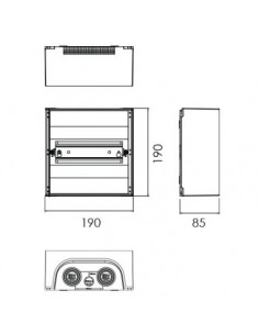 QUADRO DE DISTRIBUIÇÃO MONTAGEM SALIENTE 1 FILA 8 MÓDULOS BRANCO 2