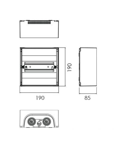 QUADRO DE DISTRIBUIÇÃO MONTAGEM SALIENTE 1 FILA 8 MÓDULOS BRANCO