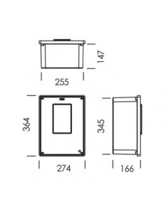 CAIXA PARA CONTADOR MONOFÁSICO COM VISOR CINZENTA 2