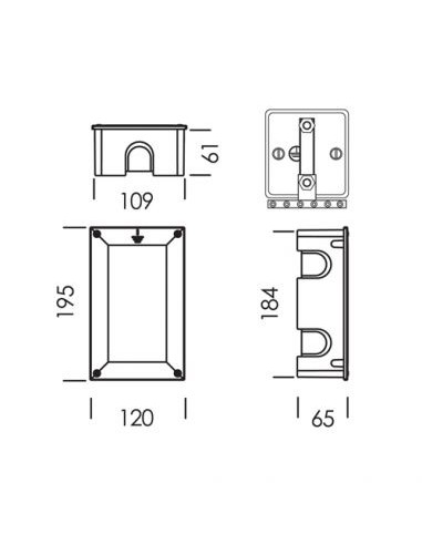 CAIXA DE MEDIÇÃO DE TERRA PARA MONTAGEM EMBUTIDA 125A ATÉ 5 SAÍDAS BR
