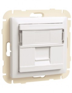 ARO C/MÓDULO 1 SAÍDA P/CONETORES RJ45 BRANCO