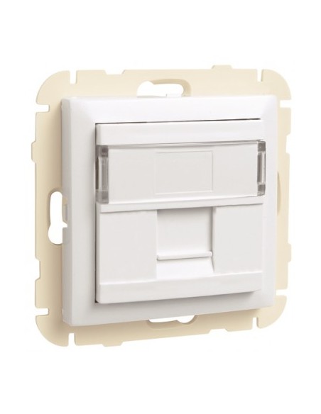 ARO C/MÓDULO 1 SAÍDA P/CONETORES RJ45 BRANCO