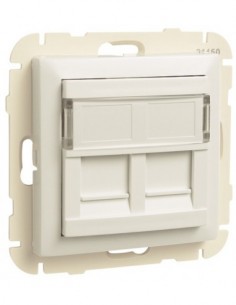 ARO C/MÓDULO DUPLO P/CONETORES RJ45 MARFIM