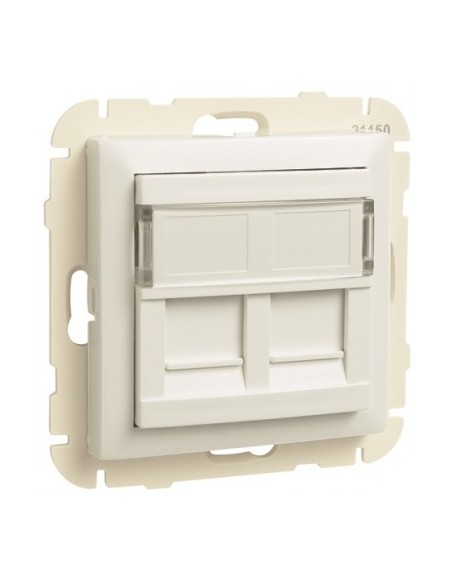 ARO C/MÓDULO DUPLO P/CONETORES RJ45 MARFIM