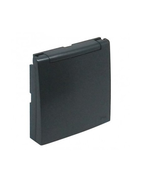 CENTRO SCHUKO C/TAMPA E OBTUR (IP44) GRIS