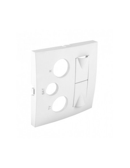 CENTRO P/TOMADA MISTA R-TV-SAT 2XRJ45 BRANCO