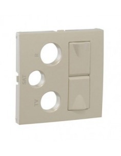 CENTRO P/TOM MISTA R-TV-SAT 2XRJ45 MARFIM