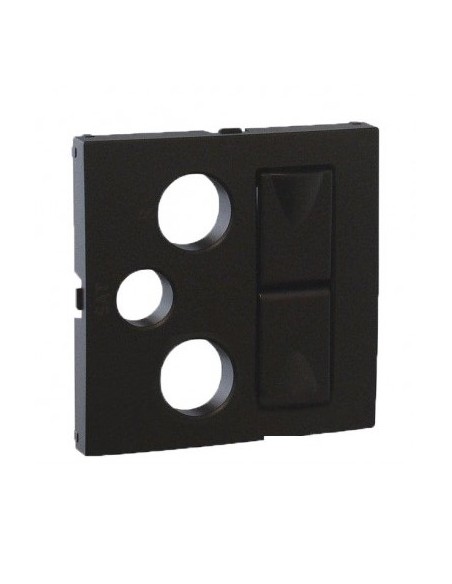 CENTRO P/TOM MISTA R-TV-SAT 2XRJ45 PRETO MATE