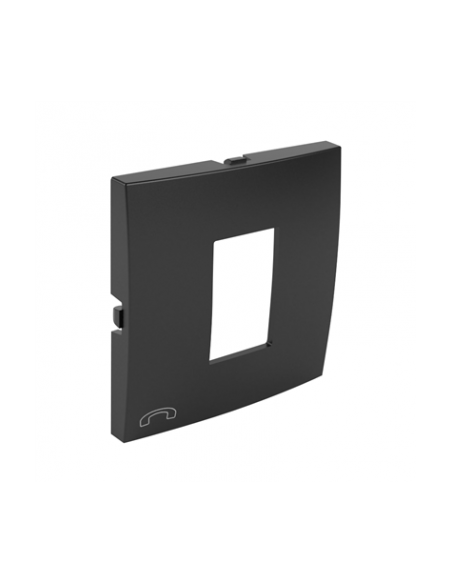 CENTRO PARA TOMADA TELEFÓNICA PRETO MATE