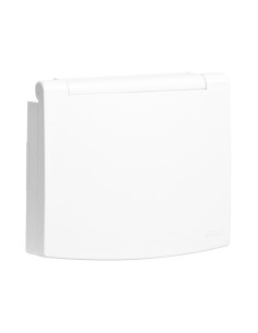 CENTRO SCHUKO C/TAMPA E OBTUR (IP44) BRANCO