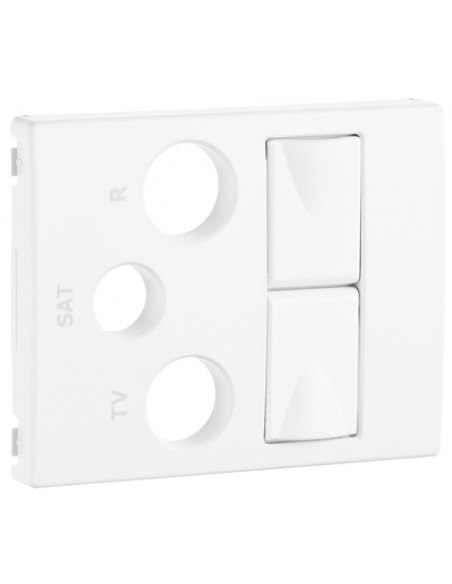 CENTRO P/ TOMADA MISTA R-TV-SAT 2XRJ45 BRANCO