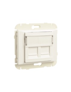 ARO C/MÓDULO DUPLO P/CONETORES RJ45 BRANCO