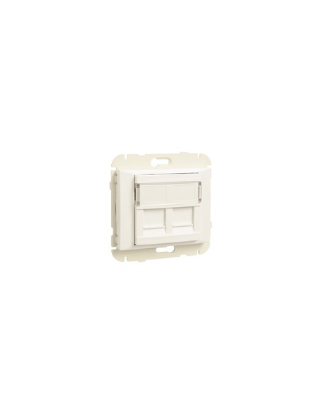 ARO C/MÓDULO DUPLO P/CONETORES RJ45 BRANCO
