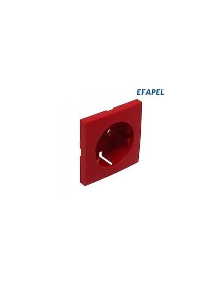 CENTRO SCHUKO COM OBTURADOR VERMELHO