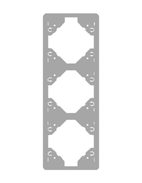 ESPELHO TRIPLO VERTICAL PRATA