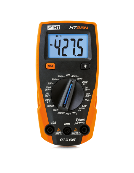 MULTIMETRO DIGITAL 3 DIGITOS CAT III 600V RETROILU