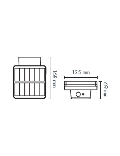 APLIQUE SOLAR LED COM SENSOR - 4.5W 2