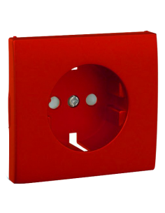 CENTRO SCHUKO C/OBTURADOR VERMELHO
