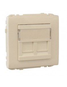 ARO C/MÓDULO DUPLO P/CONETORES RJ45 MARFIM