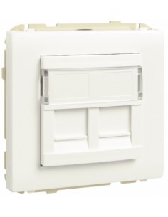 ARO C/MÓDULO DUPLO P/CONETORES RJ45 BRANCO
