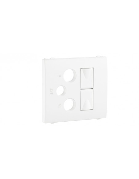 CENTRO P/ TOMADA MISTA R-TV-SAT 2XRJ45 BRANCO