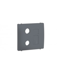 CENTRO TOMADA MISTA R-TV-RJ45/R-TV-RJ45-FO GRAFITE
