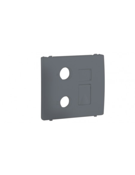 CENTRO TOMADA MISTA R-TV-RJ45/R-TV-RJ45-FO GRAFITE