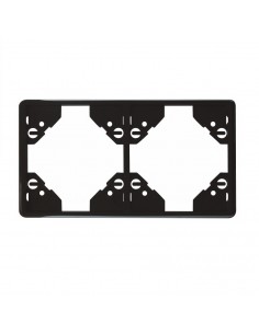 ESPELHO DUPLO HORIZONTAL PRETO MATE