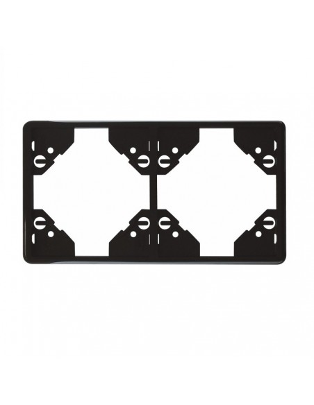 ESPELHO DUPLO HORIZONTAL PRETO MATE