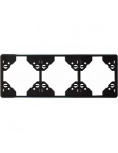 ESPELHO TRIPLO HORIZONTAL PRETO MATE