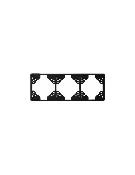 ESPELHO TRIPLO HORIZONTAL PRETO MATE