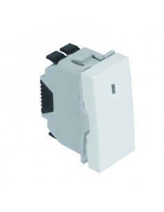 COMUTADOR DE ESCADA C/SINALIZ - 1 MÓD BRANCO