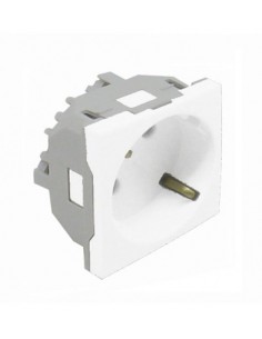TOMADA SCHUKO C/OBTURADOR BRANCA