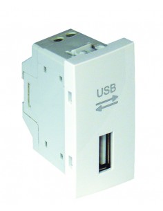 TOMADA DE DADOS USB - 1 MÓD BRANCA