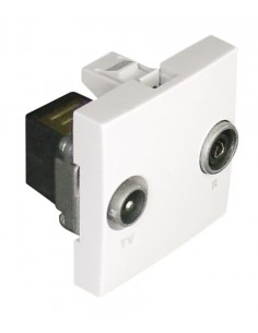 TOMADA R-TV ESTRELA 2M Q45 BRANCA