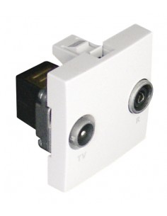 TOMADA R-TV PASSAGEM 2M Q45 BRANCA