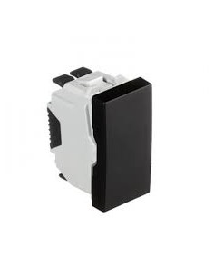 COMUTADOR DE ESCADA - 1 MÓDULO PRETO MATE