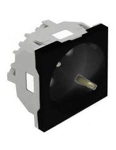 TOMADA SCHUKO C/OBTURADOR PRETO MATE
