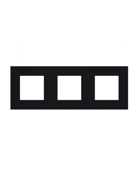 QUADRO TRIPLO Q45 PRETO MATE