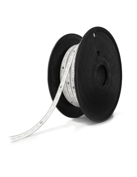 FITA LED 2835 230V 3000K ROLO 1MT CORTE 10CM IP67