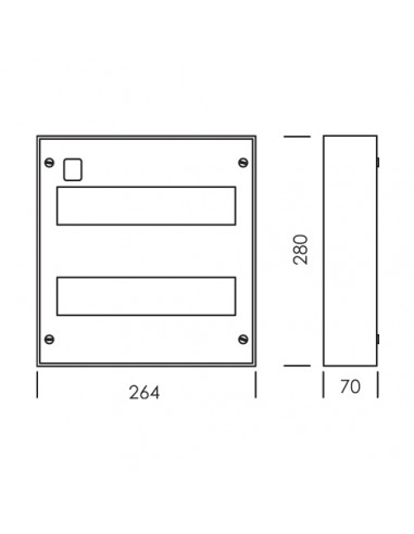 QUADRO DE DISTRIBUIÇÃO SALIENTE 24 MÓDULOS BRANCO