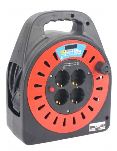 EXTENSAO ENROLADORA C/ 4 TOMADAS 3G1,5 15M