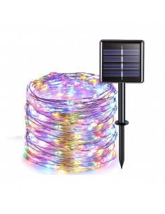 SERIE DE NATAL SOLAR  25,5M 300 LED´S FIO VD- LUZ MULTICOLOR IP44