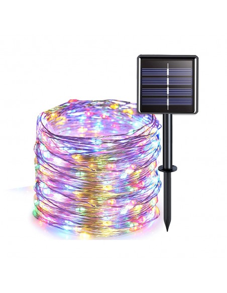 SERIE DE NATAL SOLAR  25,5M 300 LED´S FIO VD- LUZ MULTICOLOR IP44