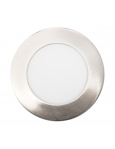 DOWNLIGHT ENCASTRAR LED 6W REDONDO 3000K AÇO ESCOVADO